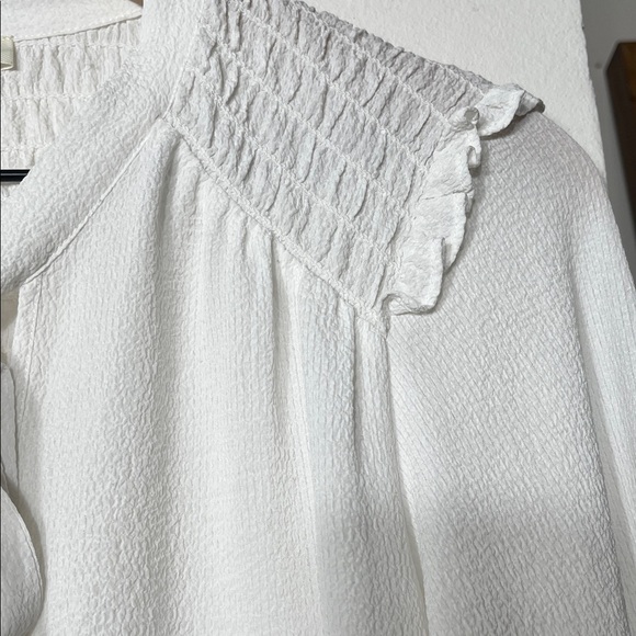 Max Studio White Tie-Neck Blouse - Picture 4 of 7